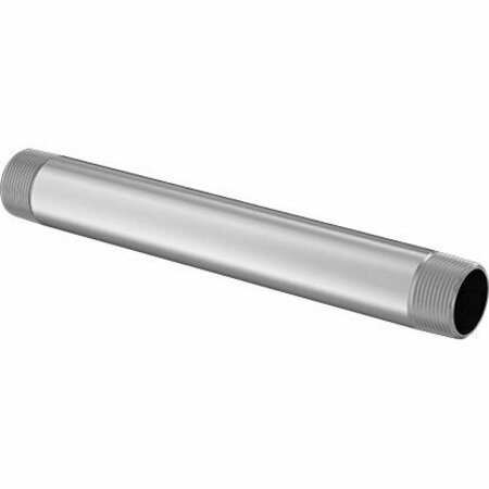 BSC PREFERRED Standard-Wall 304/304L Stainless ST Thread Pipe Thread on Both Ends 1-1/4 BSPTx1-1/4 NPT 12 Long 4187N123